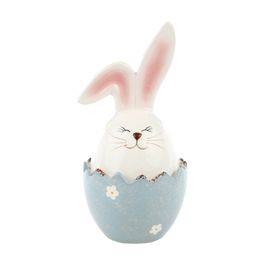 Pote Em Cerâmica (G) Branco / Azul (Cerâmica Rainbow)