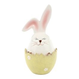 Pote Em Cerâmica (G) Branco / Amarelo (Cerâmica Rainbow)