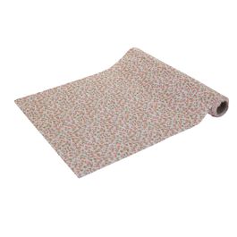 Tecido De Mesa Em Tecido Branco / Rosa (Roupa De Mesa)