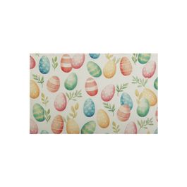 Lugar Americano Em Tecido Colorido Jogo Com 4 Unidades (Roupa De Mesa)