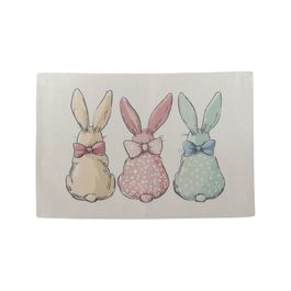 Lugar Americano Em Tecido Colorido Jogo Com 4 Unidades (Roupa De Mesa)