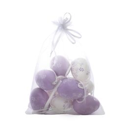 Enfeite De Pendurar Sortido Lilas Jogo Com 9 Unidades (Mini Ovos)