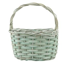 Cesta Com Alça Em Madeira Verde (Cestaria)