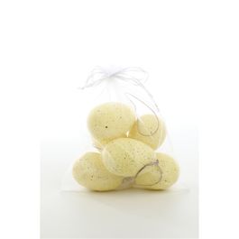 Enfeite De Pendurar Amarelo Jogo Com 6 Unidades (Mini Ovos)