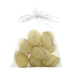 Enfeite De Pendurar Amarelo Jogo Com 9 Unidades (Mini Ovos)