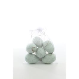 Enfeite De Pendurar Verde Jogo Com 6 Unidades (Mini Ovos)