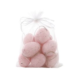 Enfeite De Pendurar Rosa Jogo Com 9 Unidades (Mini Ovos)