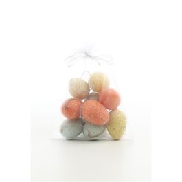 Enfeite De Pendurar Sortido Colorido Jogo Com 9 Unidades (Mini Ovos)