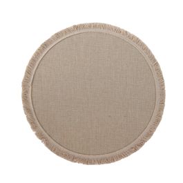 Lugar Americano Em Tecido Bege (Roupa De Mesa)