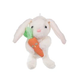 Chaveiro Em Tecido Branco / Laranja (Plush)
