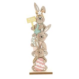 Enfeite De Mesa Em Madeira Colorido (Fun)