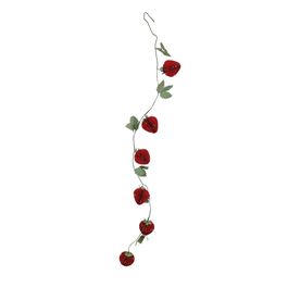 Cordão Morango Decorativo Em Papel Colmeia (Balão De Papel)