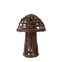 Cogumelo Em Madeira Marrom (Rustic)