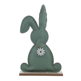 Coelho Colar De Flor Decorativo Em Madeira Verde / Marrom (Silhuetas)