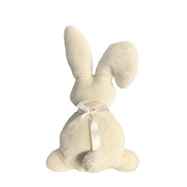 Coelho De Costas Com Laço Decorativo Em Tecido Branco (Silhuetas)