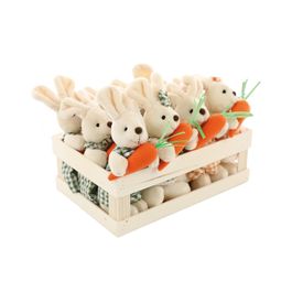 Mini Box Em Tecido Sortido Bege / Verde / Laranja (Mini Box)