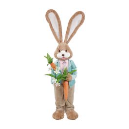 Coelho Decorativo Marrom / Rosa / Verde (Happy Sunday)