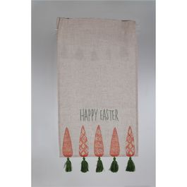 Caminho De Mesa Cenoura com Franja Em Tecido Marrom / Laranja 140cm x 40cm (Roupa De Mesa)