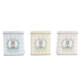 Lata Em Metal Redonda Jogo Sortido Com 3 Peças (Cachepots Em Metal)