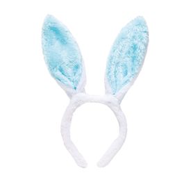 Tiara Orelhas De Coelho Cor Azul/Branco (Tiaras)