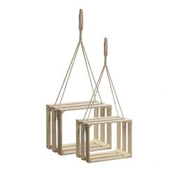 Jogo Caixotes De Madeira Natural P/M Jg Com 2 Pc