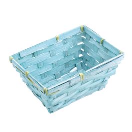 Cesta Retangular Liso Azul