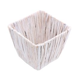 Cesta De Aguapê Quadrada Branco