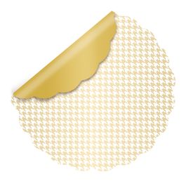 Folha Double Face Tweed Ouro