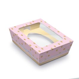 Caixa Pratice para Meio Ovo com 1 unidades Doce Rosa PT C/6