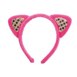 Tiara Gatinha Paetê Pink