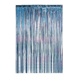 Cortina Decorativa Azul Holográfico 2m