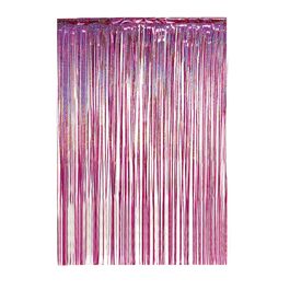 Cortina Decorativa Rosa Holográfico 2m