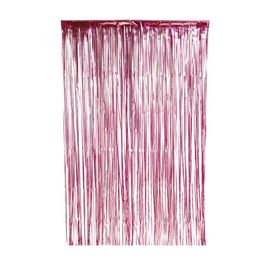 Cortina Decorativa Metal Fosca Rosa 2m