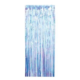 Cortina Decorativa Azul Nacarado 2m