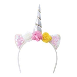 Tiara Unicórnio Paetê Nacarado