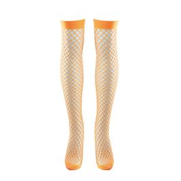Meia Arrastão Neon Laranja