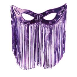 Máscara Decorativa Grande Com Cortina Roxo