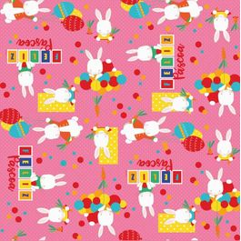 Folha Metal Energia Coelhos Rosa PT com 25