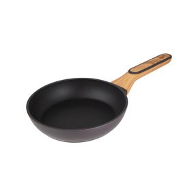 Frigideira  Aluminio Forjado Preto/Madeira