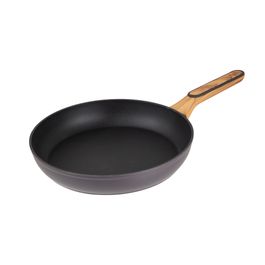 Frigideira  Aluminio Forjado Preto/Madeira