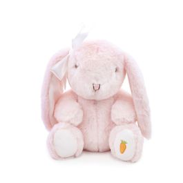 Coelho Pelúcia Sentado com Laço Rosa (Kids)