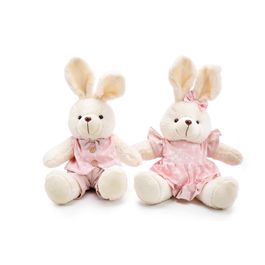 Coelho Em Pelúcia Florido Sortido Rosa (Plush)