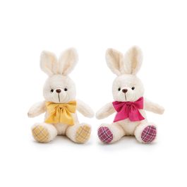 Coelho Em Pelúcia com Gravata Sortido Amarelo/Rosa (Plush)