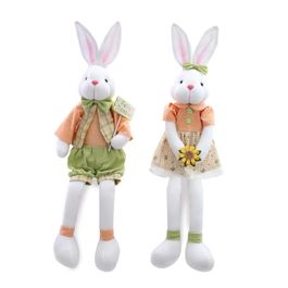 Coelho Sentado Sortido Verde e Laranja 46cm (Sunflower)