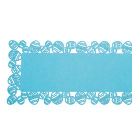 Caminho De Mesa Borda Ovo Azul 179cm x 40cm (Roupa De Mesa)