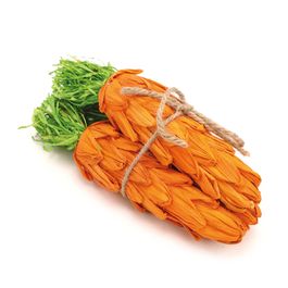 Maço c/ 3 Cenouras 20cm Decorativas Espuma e Papel Verde / Laranja em 20cm x 9cm (Cenouras)