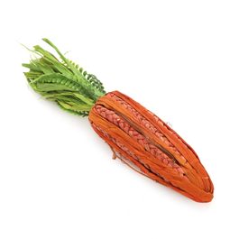 Cenoura Decorativa P em Isopor e Fibra Natural Laranja / Verde 30cm x 6cm (Cenouras)