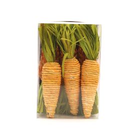 Gift Box de Cenouras Decorativas Isopor e Papel  Verde / Laranja 18cm x 4cm (Cenouras)