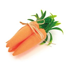 Maço de Cenoura P com 3 UN cor Laranja/Verde em Isopor e plástico 12,5cm x 9cm (Cenouras)