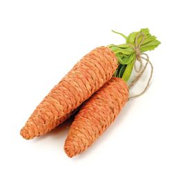 Maço de Cenoura com 3 UN cor Laranja/Verde em Isopor e Palha 31cm x 9,5cm (Cenouras)